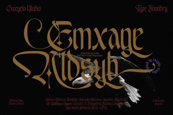 Emxage Aldsyb: A Bold Blackletter Typeface