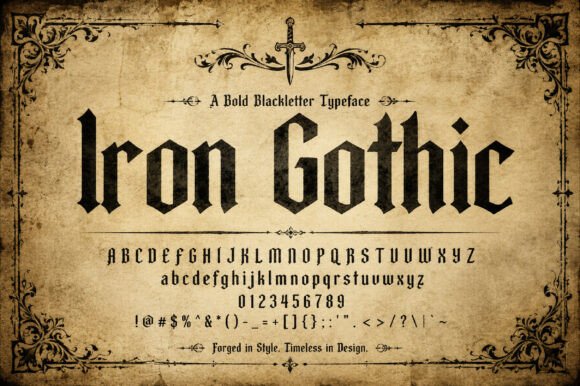 Iron Gothic: A Bold Blackletter for Branding