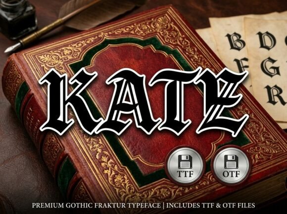 Kate: A Bold Blackletter Font