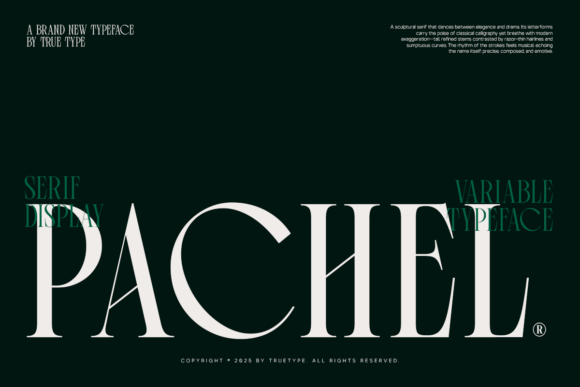 Pachel: A Luxurious Serif Font for Editorial Design