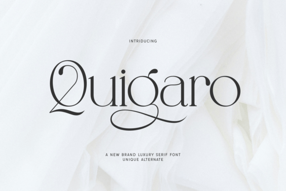 Quigaro: A Luxurious Serif Font