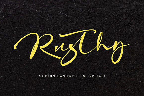 Rusthy: A Handwritten Font for Polished Branding